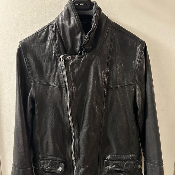 Beautiful All saints leather jacket. Large - Picture 1 of 8
